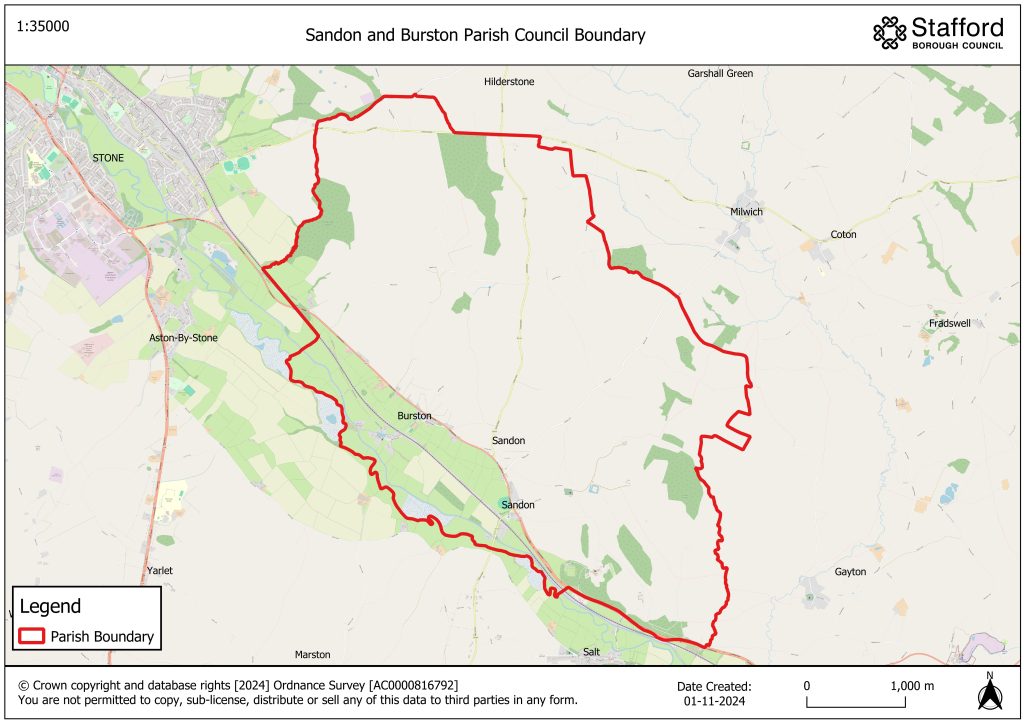 Sandon and Burston Parish Map